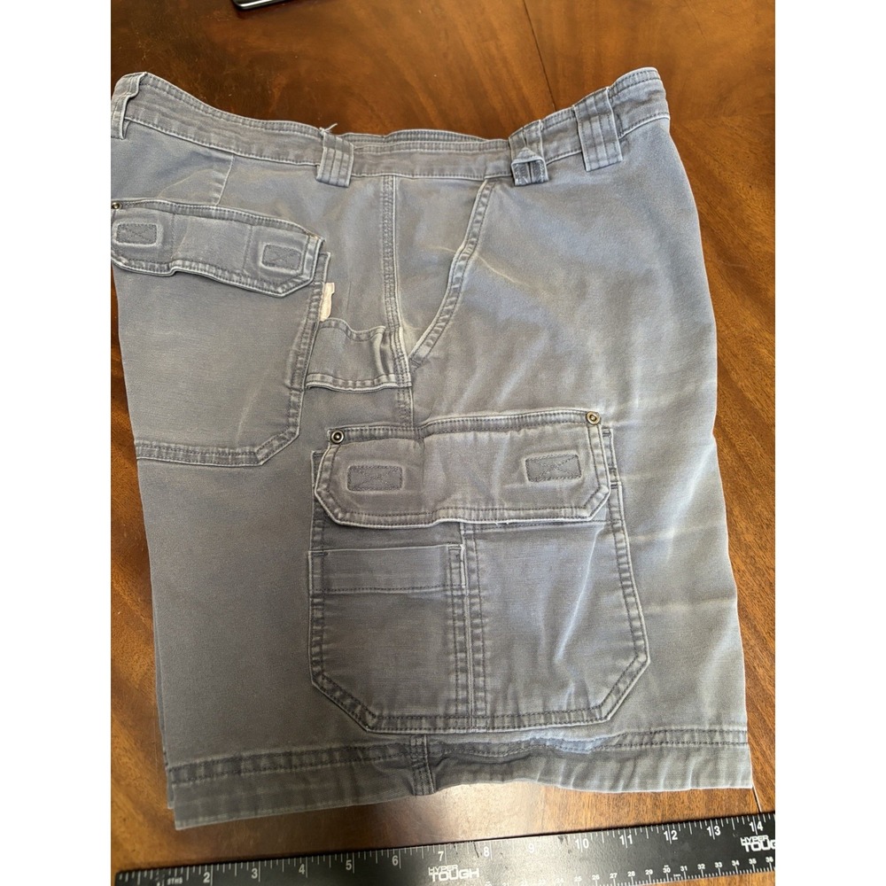 Duluth Trading Company Mens Size 38 Gray Flex Fire Hose Cargo Shorts Relaxed Fit - Picture 7 of 13